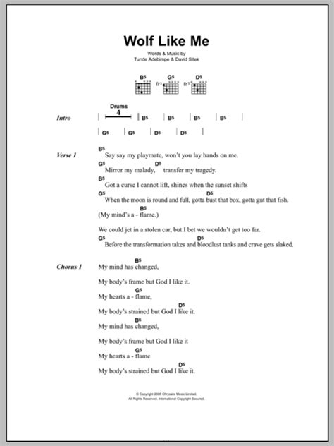 wolf like me tab|wolf like me guitar tabs.